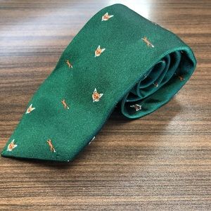 Dege Savile Row Fox mask silk tie